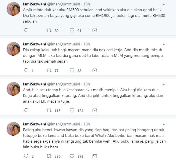 “Tak Setuju Isteri Kena Susah Senang Dengan Suami!” -Wanita Kongsi Pengalaman Suami Kaki Kikis, Tinggalkan Keluarga Untuk MLM!