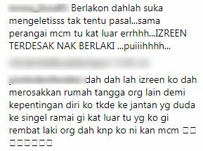 “Masalahnya As*m Kep*ng Bec*k Kau Yang Tak Boleh Tunggu…” -Jadi Isteri Kedua, Instagram Izreen Diserang Netizen?!