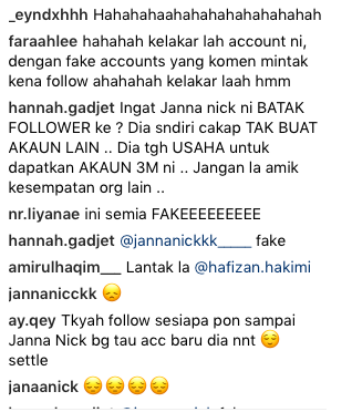 Hahaha Barai..- Akaun Janna Nick Teruk Digodam, Netizen Terhibur Dengan Hacker?