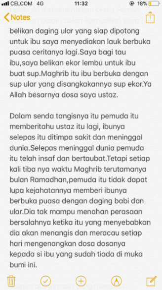 ‘Saya Berdosa Ustaz’ – Anak Derhaka Sanggup Belikan Ibu Daging Babi Untuk Berbuka Puasa!