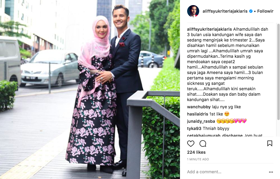 ‘Tahniah, Berkat Jaga Anak Memerlukan’ – Isteri Hamil 3 Bulan, Aliff Syukri Sangat Teruja