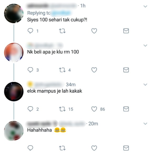 ‘Nak Beli Apa Je RM100’ – Wang Saku Diberi Ibu Tidak Cukup, Gadis Ini Dikecam Hebat Di Twitter