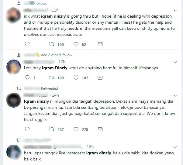 ‘Kesiannya, Harap Dia Tak Buat Bukan-Bukan’ – Netizen Bimbang Iqram Dinzly Sakit Atau Depresi