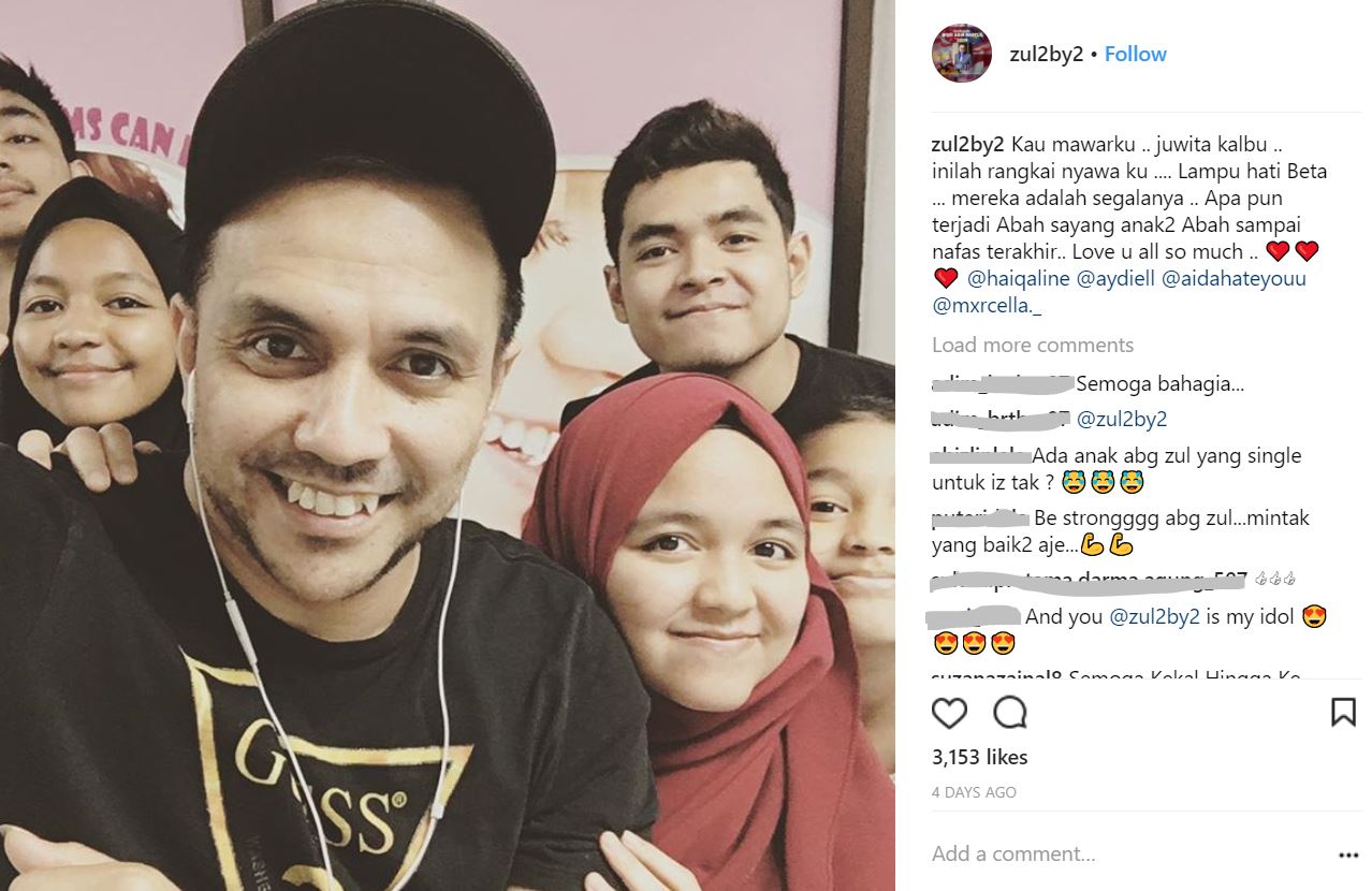 “Apa Pun Terjadi Abah Sayang Anak-Anak Abah Sampai Nafas Terakhir..”- Luahan Sayu Zul 2by2 Buat Netizen Tersentuh..