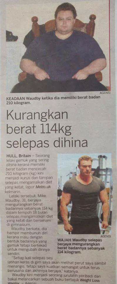 Mike Waudby Dulu Beratnya Mencecah 210 KG,Nekad Untuk Kurus Setelah Selalu Dihina,Penampilan Terkini Beliau Buat Ramai Gadis Cair