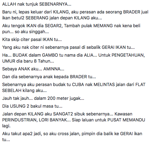 ‘Terbayang Nasib Anak Aku..’ – Lelaki Ini Kongsi Kisah Sayu Disebalik Gerai Jual Ikan