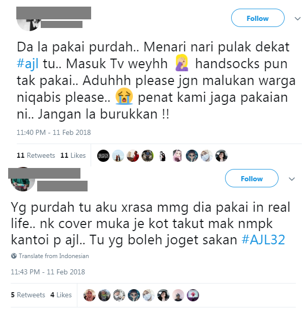 “Dahlah Berpurdah, Menari-nari Pula” – Kelibat Wanita Berpurdah Berjoget Sakan Di AJL32 Dikecam Netizen