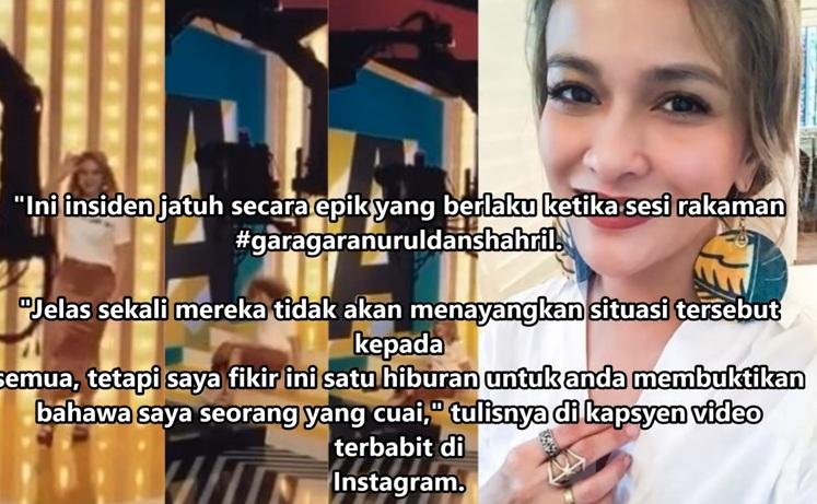 Aduh Sakitnya!Rakaman Video Sazzy Falak Terjatuh Sewaktu Rakaman Jadi Tular