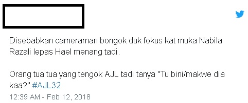 Selalu Fokus Ambik Rakaman Muka Nabila Razali,Jurukamera AJL Dikatakan Simpan Perasaan Pada Nabila?