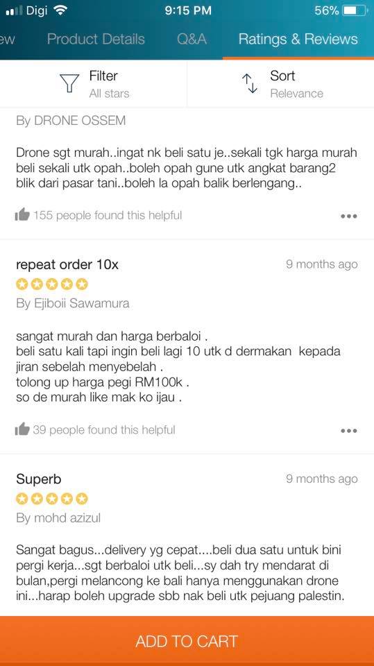 “Lepas Gadai Anak Isteri Saya Dekat Ah Long, Boleh Beli Drone Murah Ni” -Sindir Penjual Drone RM43K, Review ‘Pengguna’ Lawak Habis!