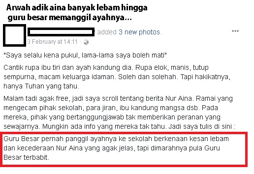 “Rupa Elok,Tapi Pada Hakikat”-Gambar Suspek Dera Arwah Adik Aina Tersebar,Netizen Terkejut Melihat Betapa Penampilan Suspek Jauh Bezanya Dari Sikap Sebenar