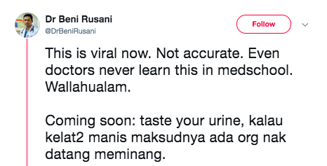 Viral Fakta Warna Air Kencing & Petandanya, Dr Beni Rusani & Dr Amalina Che Bakri Beri Penjelasan Lanjut