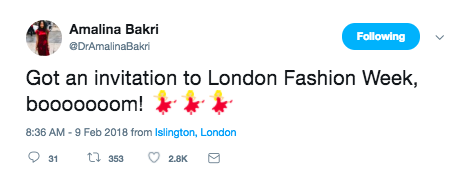 Respon Netizen Apabila Dr Amalina Dijemput Hadiri London Fashion Week, Boooooom!