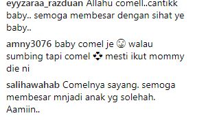 “Walau Sumbing Tapi Tetap Comel” – Peminat Doakan Bayi Keempat Lan Solo..