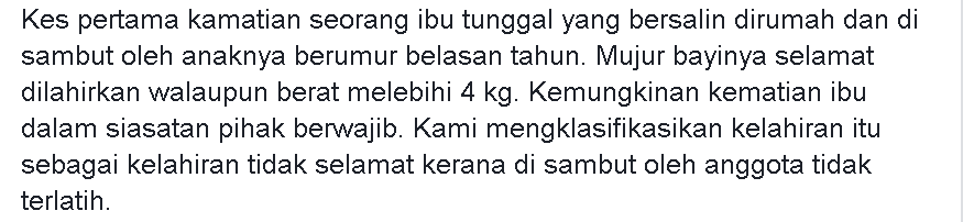 “In My Case My Husband is My Doula”- Doktor Berkongsi Mengenai Kes Doula Yang Menyebabkan Kematian Ketika Bersalin