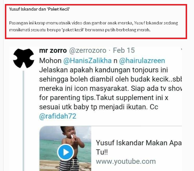 Punya Program Realiti Keluarga, Penulis Ini Menyifatkan Hairul Dan Isteri Tidak Layak Memberi Tips Parenting Buat Orang Ramai