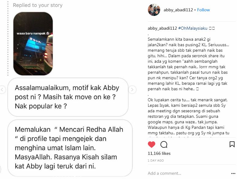 “Apa Motif Kak Abby Masih Tak Move On Ke? Nak Popular Ke?” – Muat Naik Gambar Zouk Di Insta Story, Abby Abadi Didakwa Perli Neelofa?