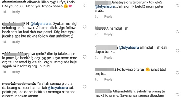 “Maaf Banyak-Banyak”- Lufya Omar Tukar Nama Di Instagram