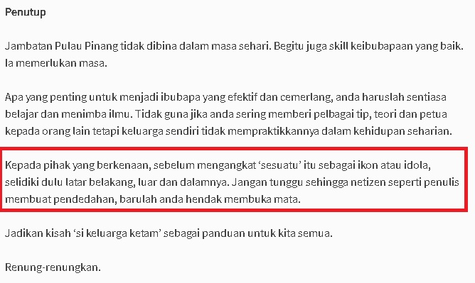 Punya Program Realiti Keluarga, Penulis Ini Menyifatkan Hairul Dan Isteri Tidak Layak Memberi Tips Parenting Buat Orang Ramai