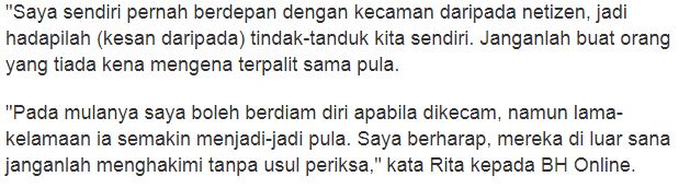 “Saya Sudah Beri Nasihat, Terpulang!” – Laman Sosial Diserang Netizen, Rita Rudaini Berang Dikaitkan Isu Rumah Tangga Izreen, Ude?