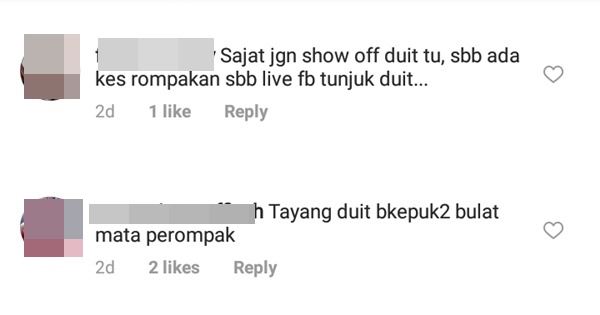 “Jangan Tunjuk Sangat Takut Bawak Padah “- Netizen Kecam Sajat Tayang Duit