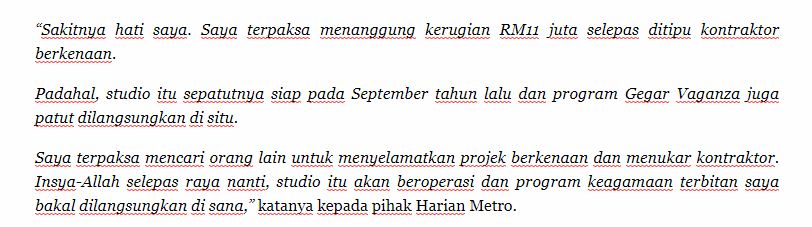 “Sakitnya Hati Saya!” – Datuk Seri Vida Ditipu 11 Juta?