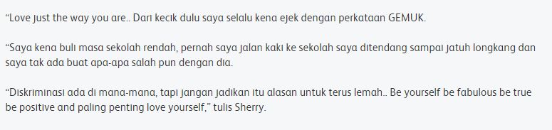 “Kena Buli Dan Diejek Hingga Tahap Ditendang Sampai Jatuh Longkang” – Sherry Alhadad Cerita Dibuli Kerana Gemuk