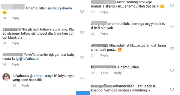 “Maaf Banyak-Banyak”- Lufya Omar Tukar Nama Di Instagram