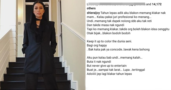 “Kalau Pakai Juri Profesional Ko Menang”- Shiera Muat Naik Status Tentang Sharifah Sakinah