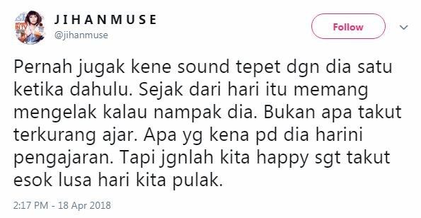 “Pernah Kena Sound Setepek Dengan Dia!” – Jihan Muse Dedah Pernah Dimarahi Zaihani Zain, Respon Sheila Amzah ‘Win’ Habis!