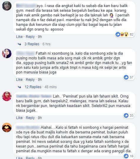 “Mungkin Dia Tak Selesa, Berpeluh!” – Netizen Backup Fattah Amin Lepas Didakwa Sombong Angkat Kaki Bila Peminat Ajak Bergambar?