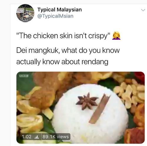 ‘You Want Our Makcik Bawang To Bash You?”-Kritik Ayam Rendang Tak Crispy,Akaun Twitter Juri MasterChef Di Serang Ramai Rakyat Malaysia