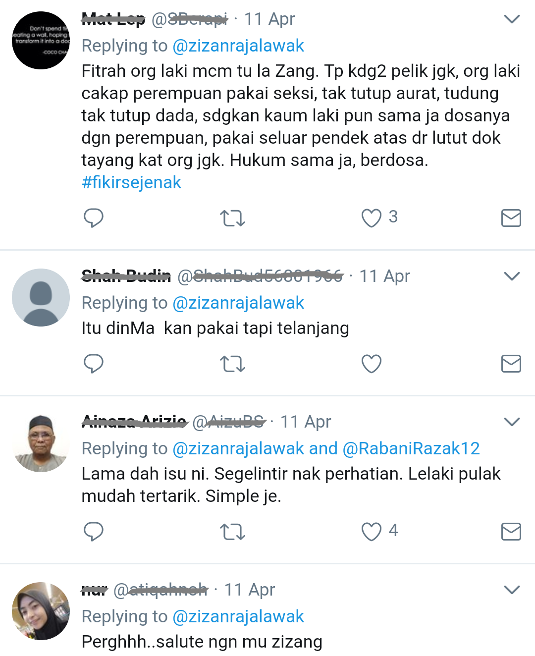 “Lelaki Usha Perempuan Cakap Lelaki Gatal Tetapi…?”-Netizen Komen Status Zizan Razak