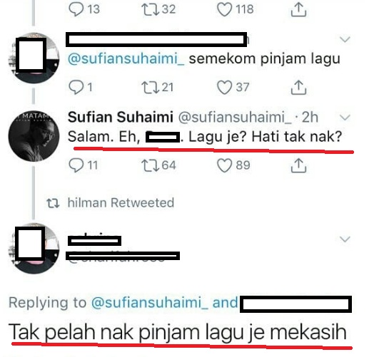 “Kata Ramai Juga Girl Nak Jadi GF Sufian,Tapi Kenapa Yg Ni Jual Mahal Je”-Netizen Gelak Baca Tweet Wanita Ini Dengan Sufian Suhaimi