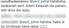 “Aku Sebat Kau Kejap Lagi!” – Scammer Komen Entri Instagram, Respon Aeril Zafrel Bikin Terhibur, Lawak Habis!