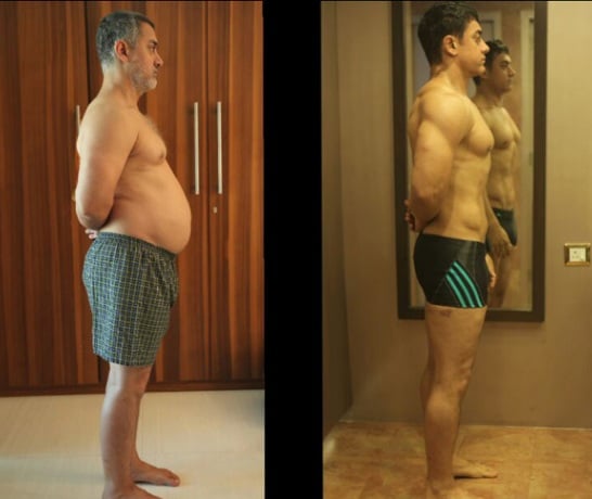 Netizen Kagum Melihat Gambar Diet Aamir Khan Sebelum Dan Selepas,Memang Lain Habis!!