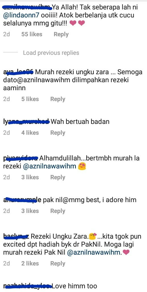 “Ya Allah! Tak Seberapa Lah Ni, Atok Berbelanja Untuk Cucu Selalunya Memang Gitu” – Linda Onn Teruja, Anak Terima Banyak Hadiah Daripada Pak Nil