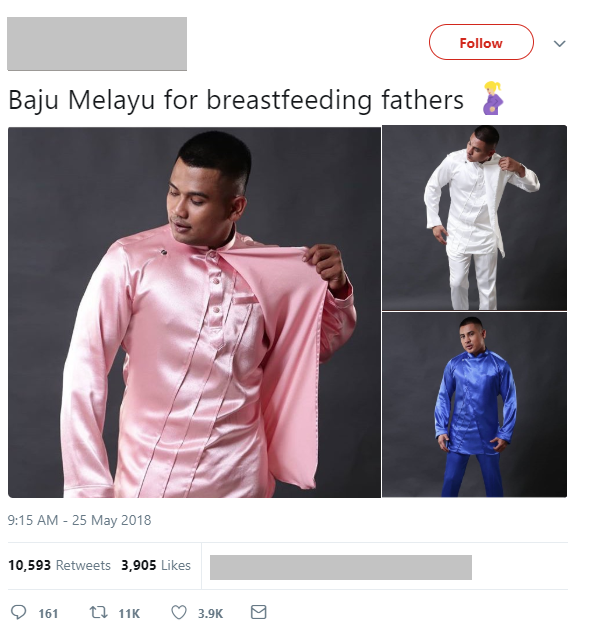   Baju  Melayu  For Breastfeeding Fathers  Rekaan Baju  