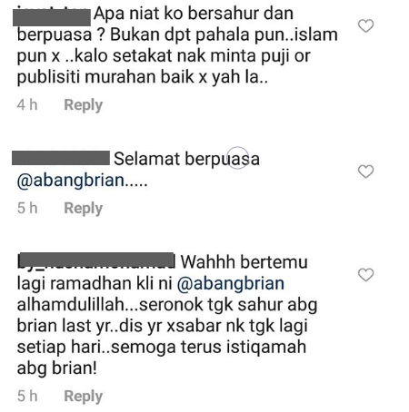 “Apa Niat Kau Bersahur & Berpuasa! Bukan Dapat Pahala Pun…”- Brian Masterchef Dicemuh Sebab Berpuasa