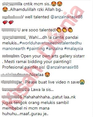 “Kenapa Sangat Cantik Pastu Pandai Melukis…Suka Buat Lawak…”- Kongsi Video Lukisan, Anzalna Nasir Dipuji Ramai!