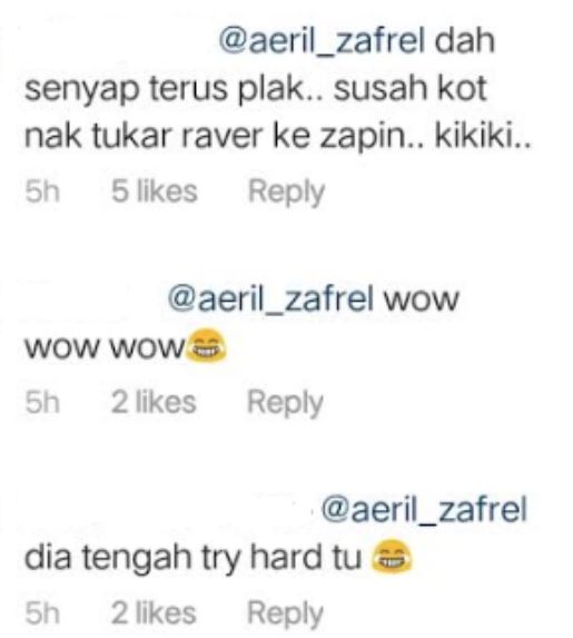 “Bang..Hayla Tu Saya ‘Park’ Bang…Selain Dari Tu, Saya Pandai Raver Gak”-Individu Ini Nak Cop Hayla, Ini Respon Aeril Zafrel Yang Win!