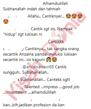 “Nampak Hidup Sangat Lukisan Ni!”-Cantik Sangat! Anzalna Buat Art Painting Gambar ‘Kaabah’ Dipuji Netizen