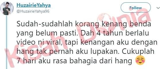 [VIDEO]”Cukup 7 Hari Aku Rasa Bahagia Dari Hang..”-Isu Video Jadi Viral Semula, Ini Response Puteri Awani ‘Couple 7 Hari’, Mesti Korang Terhibur!