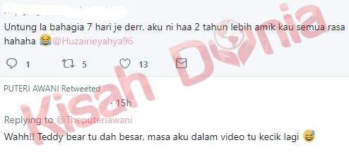 [VIDEO]”Cukup 7 Hari Aku Rasa Bahagia Dari Hang..”-Isu Video Jadi Viral Semula, Ini Response Puteri Awani ‘Couple 7 Hari’, Mesti Korang Terhibur!