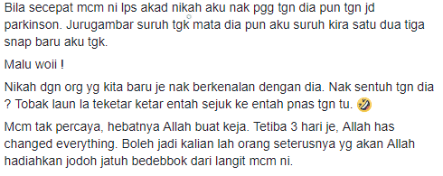 “Lepas Akad Nikah Nak Pegang Tangan Jadi ‘Parkinson'” – Lelaki Ini Kongsi Pengalaman Berkahwin Selepas Kenal 3 Hari