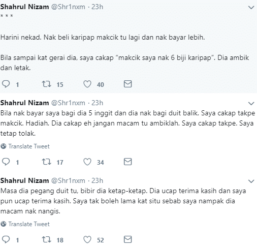 “Saya Minta 4, Dia Bagi 5. Esoknya Saya Minta 6, Dia Bagi 7. Ya Allah!” – Makcik Jual Karipap Ajar Erti ‘Pemurah’