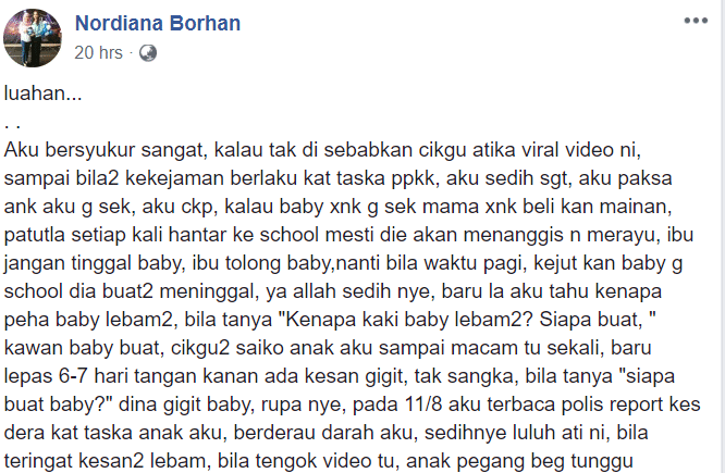 ‘Ibu Tolong Baby..’- Rayuan Pilu Anak Pusat Asuhan Kes Dera