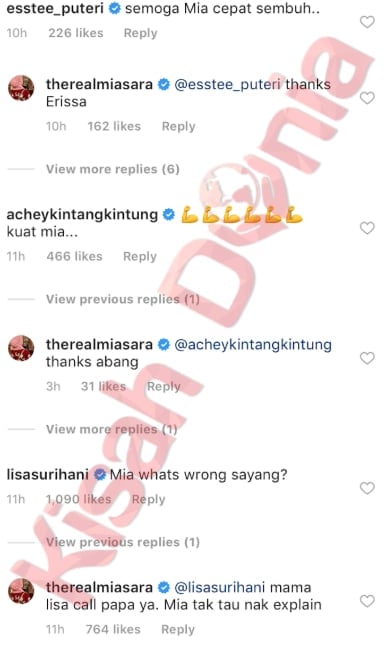 Ditahan Di Hospital, Mia Sara Sakit Buah Pinggang?