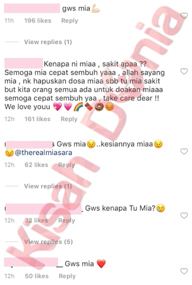 Ditahan Di Hospital, Mia Sara Sakit Buah Pinggang?