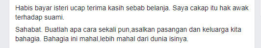 “Bahagia Ini Mahal, Lebih Mahal Dari Dunia Isinya” – Pentingnya Bagi Isteri ‘Me Time’